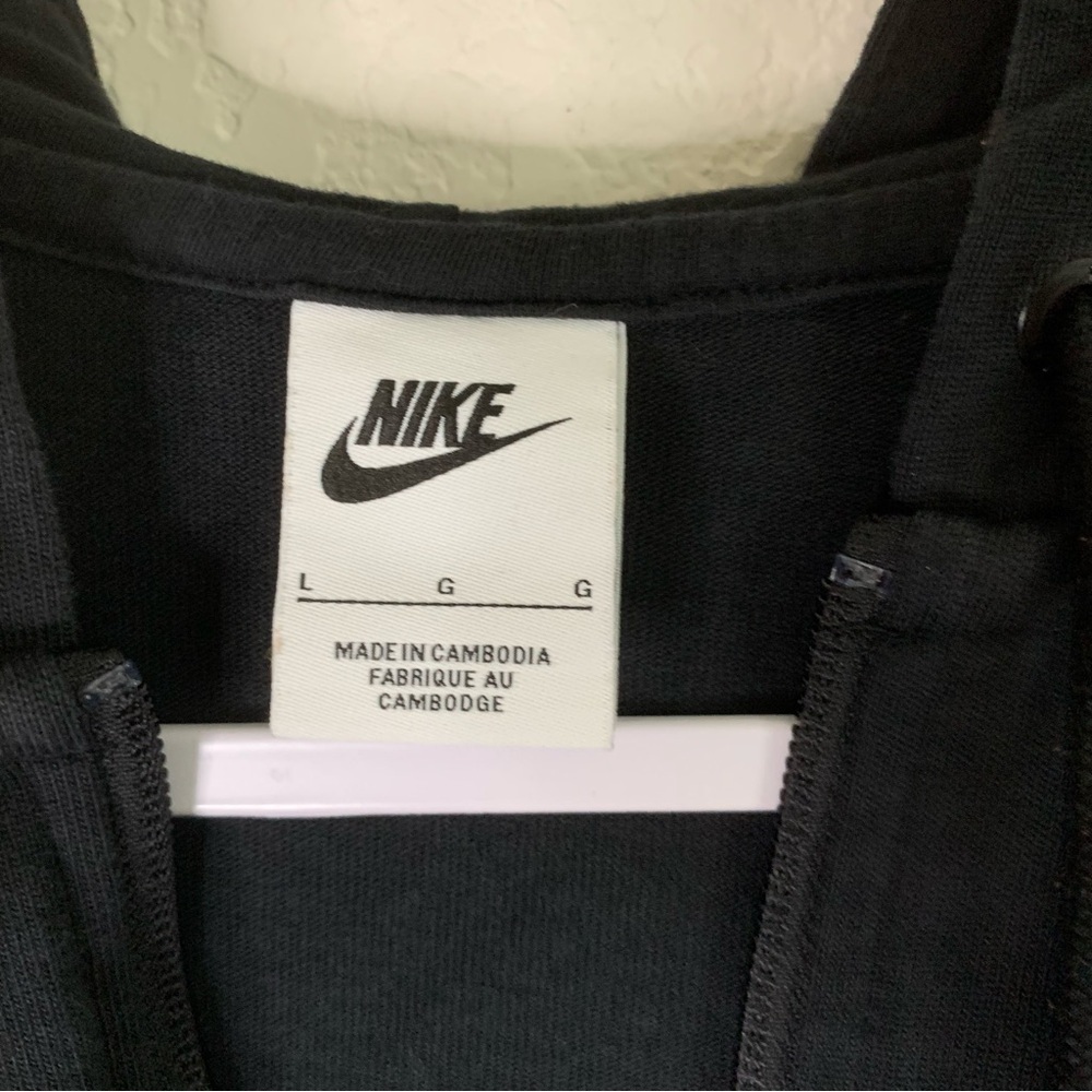 Nike sportswear Womens black full zip wide arm hooded sweater L - Picture 5 of 8